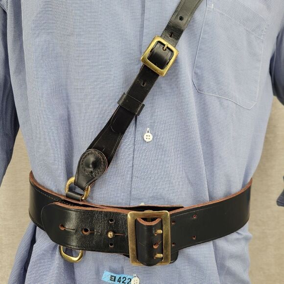 Jay-Pee Good Humor Leather Belt Set Shoulder Strap WW2 Military - Picture 3 of 14